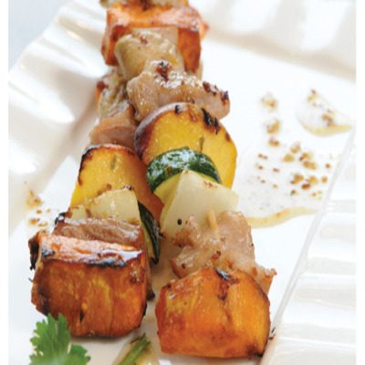 Peach Pork Kabobs