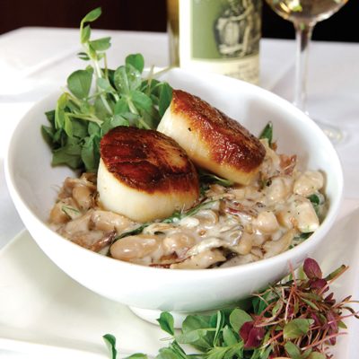 White Bean Cassoulet with Scallops