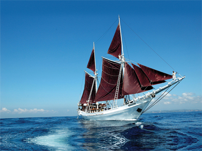Under sail in Indonesia