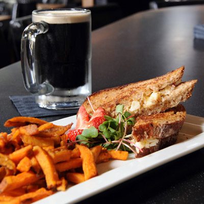 Lobster Grilled Cheese & Sweet Potato Fries