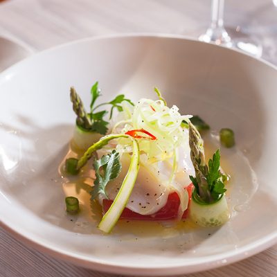 Scallop Crudo with Compressed Watermelon