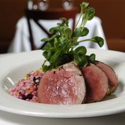 Roast Leg of Lamb with Winter Vegetable Couscous