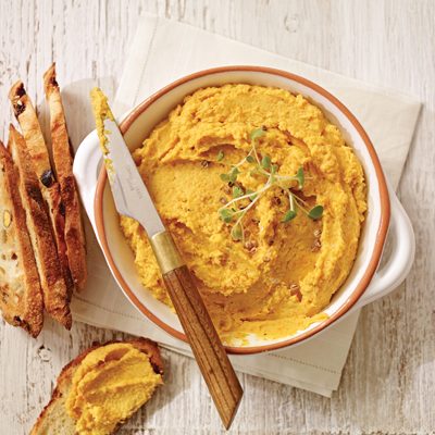 Roasted Carrot Ricotta Hummus