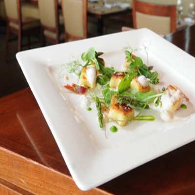 Ricotta Gnocchi with Minted Peas and Asparagus