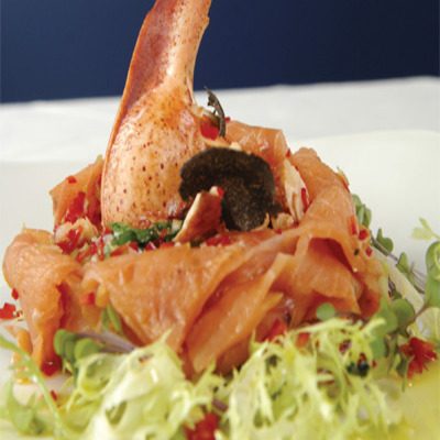 Smoked Salmon Lobster Truffle Salad