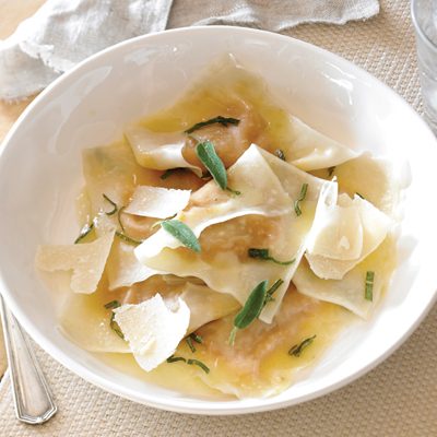 Squash Ravioli with Sage Brown Butter Sauce