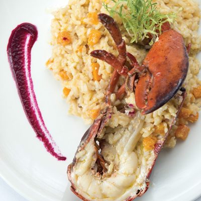 Butternut Squash and Lobster Risotto