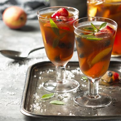 Muddled Iced Peach Cordial