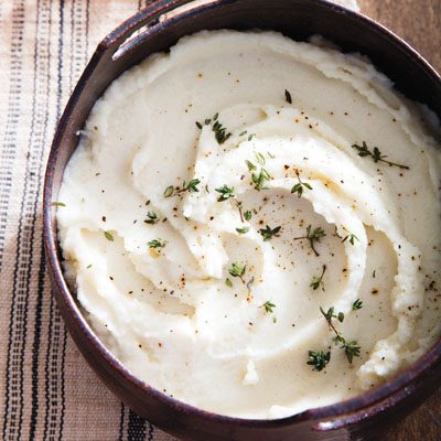 Roasted Garlic Mashed Cauliflower