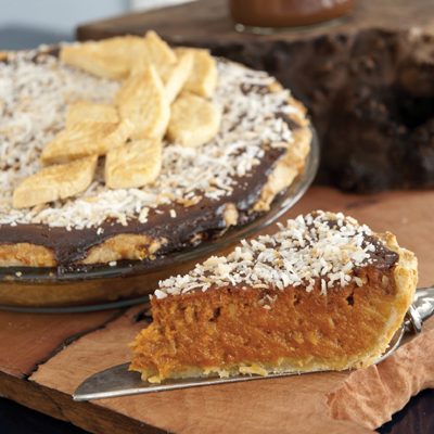 Pumpkin Coconut Caramel Pie