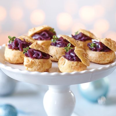 Cheese Puffs with Onion Jam