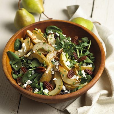 Roasted Pear Salad with Chevre