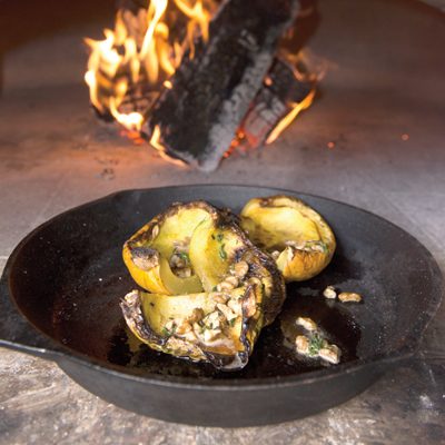 Georgia Candy Roaster Squash with Grimo Black Walnut Brown Butter Sauce