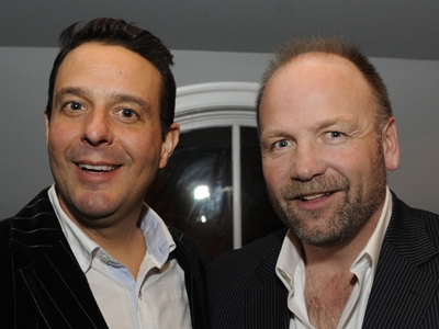 Jason Alikakos with NHL alumni Wendel Clark