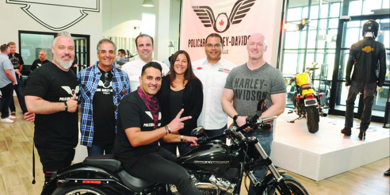 Grand opening of Policaro Harley Davidson in Oakville.