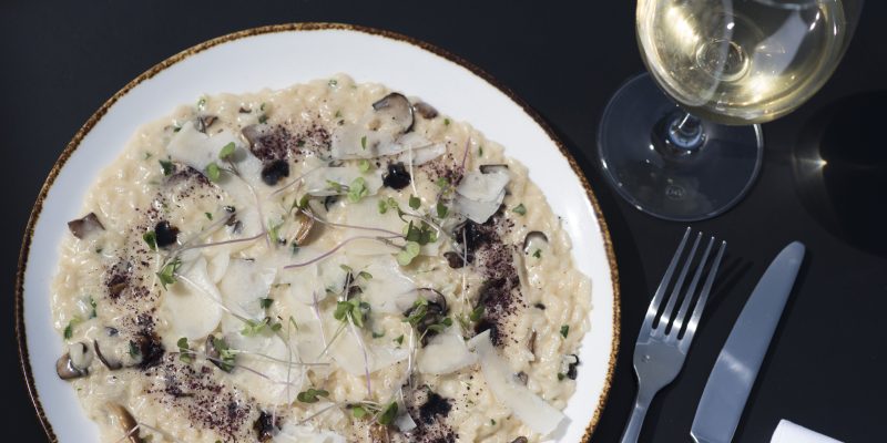 Wild Mushroom Carnaroli Risotto with Truffle Oil