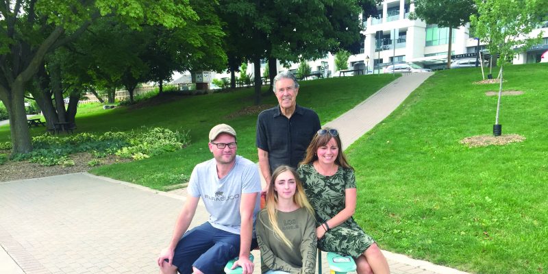 ArtHouse, Kerr Street Mission and Gary Allan HS collaboration for the At Home in Bronte Muskoka Chairs Project, Heritage Park.