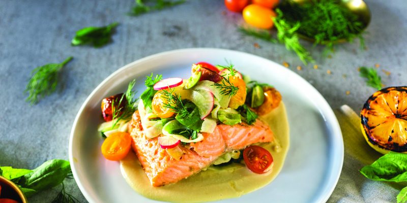 Chef Cory Vitiello’s Mediterranean Salmon with Herbs